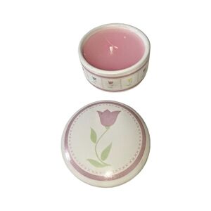 👣4/$20.  F.T.D.A. Pink Floral Candle with Lid